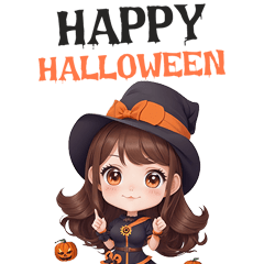 Little girl celebrating Halloween