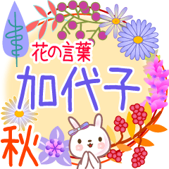 加代子の毎日使う花の言葉●でか文字◆秋