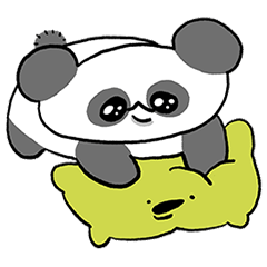 Panda and pillow