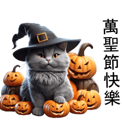 Cat grey Halloween (TWN)