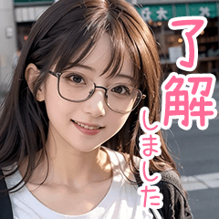 Otakoi Stamp - Glasses Girls