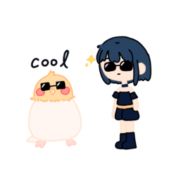 Bird treasure and cool girl