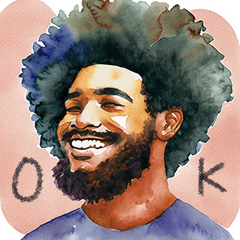 cool person with afro hair 1