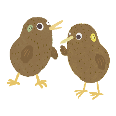 Twin Kiwifruit Birds