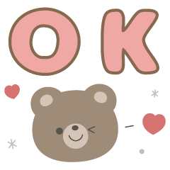 Warm bear adult cute big letters