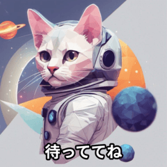 猫のコスプレスタンプです