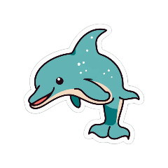 Dolphin Dance Party sticker