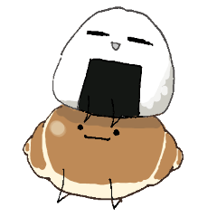 pan and onigiri