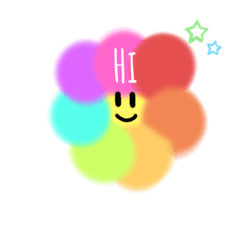 Rainbow Flower Stickers