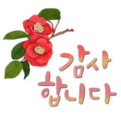 수채화 꽃 그림과 메시지