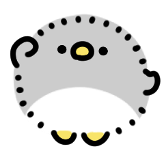 Stiker anime penguin berbulu