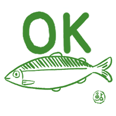 Japanese fish sticker