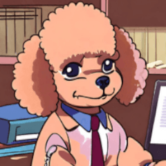 A Toy Poodle for business use.
