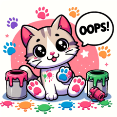 Kitten Whimsy Sticker