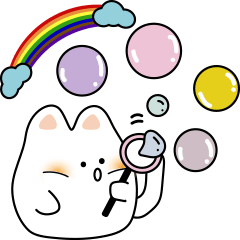 hello! cute bubble cat moni