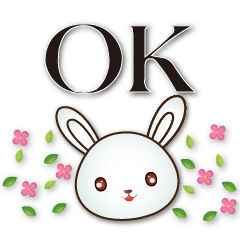 practical phrases-cute white rabbit*.*