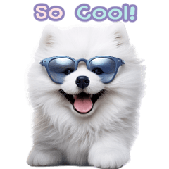 Samoyed Lovely Dogs (Big Stickers - Eng)