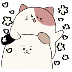 Sticker(a dog and cat) usable every day
