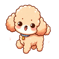 These are cute Toy Poodle stickers.