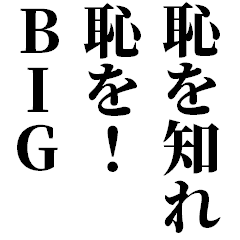 恥を知れ!恥を!BIG版!