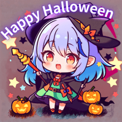 Witchy Pumpkin Halloween Stickers
