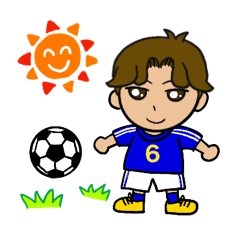 Soccer boy daily Sticker Blue&6