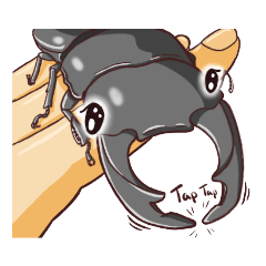 Dorcus hopei - Stag Beetle Stickers 01