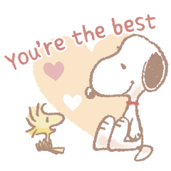 Fluffy Snoopy's Caring Stickers