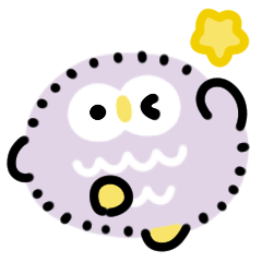 fluffy owl anime Sticker