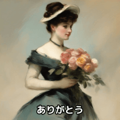 Impressionist-style LINE stickers