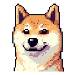 Pixel Shiba dog