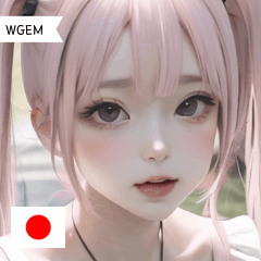 JP cute pink dress girl WGEM