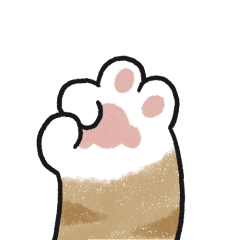dynamic cat's hand (ginger cat) sticker