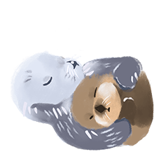 Sea otter loves sleeping-2023 LET'S DRAW