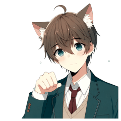 Cat-Eared Boy Stickers