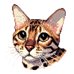 Pixel art Bengal Cat