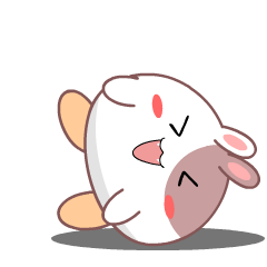 Brown Round Rabbit : Pop-up stickers
