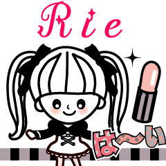The lovely girl stickers Rie