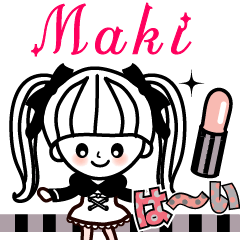 The lovely girl stickers Maki