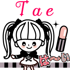 The lovely girl stickers Tae