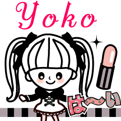 The lovely girl stickers Yoko