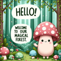 打招呼的蘑菇