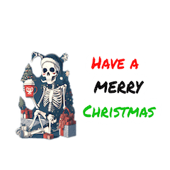 Christmas skeleton