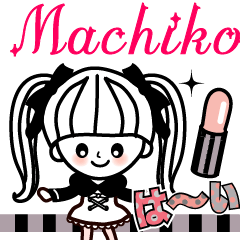 The lovely girl stickers Machiko