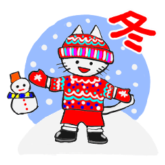 Akapankun's winter daily life stickers