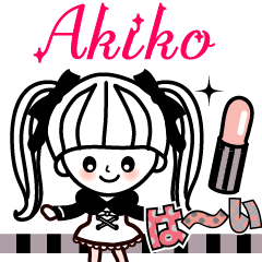 The lovely girl stickers Akiko