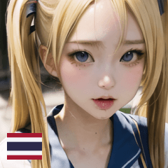 THAI blonde school uniform student