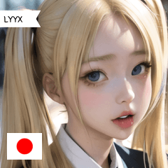 JP blonde school uniform beauty LYYX