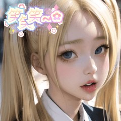 blonde school uniform beauty  JP