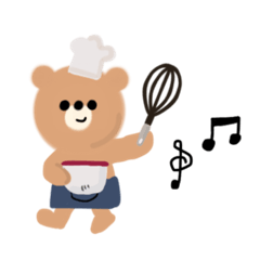 cooking cute bear